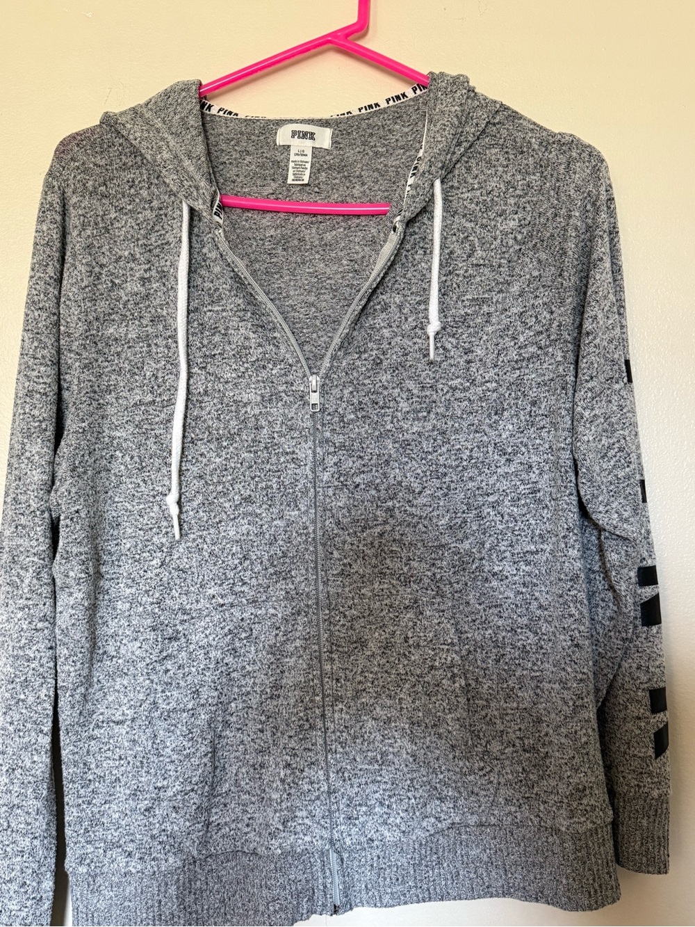 Vs pink zip up jacket, large - Picture 2 of 3